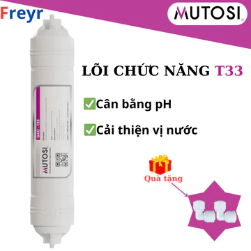 Lõi Lọc Chức Năng T33 Mutosi - Khử Mùi, Cân Bằng pH - Dùng Cho Máy Lọc Nước RO, Nano