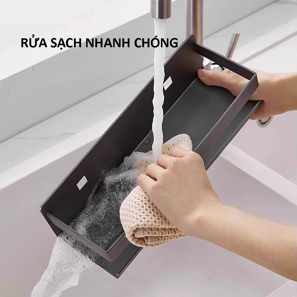 Kệ đựng đồ nhà bếp, kệ gia vị, kệ đựng đồ mỹ phẩm, chất liệu thép không gỉ phủ sơn tĩnh điện, đa năng tiện lợi
