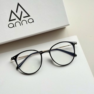 Gọng kính mắt thời trang ANNA nam nữ dáng tròn chất liệu kim loại cao cấp OL 9531