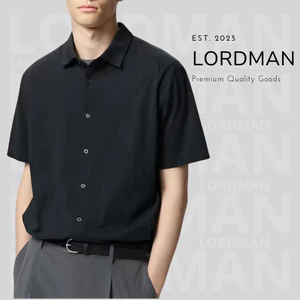 Áo sơ mi ngắn tay nam nữ LORDMAN, thời trang hiện đại unisex chất liệu vải lụa mềm chống nhăn