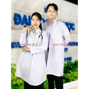 Áo Blouse Nam Nữ Thêu Logo Trường Cho Bác Sĩ, Sinh Viên Thực Tập