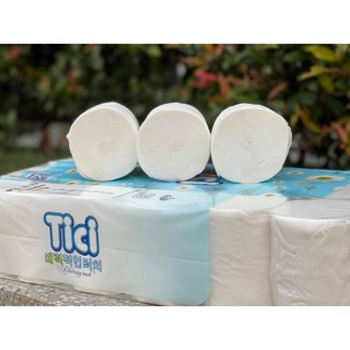 Combo 5 Cuộn Giấy Vệ Sinh Không Lõi Tự Phân Hủy Tici 18 cuộn 1 bịch  Giấy 3 Lớp Mềm Mịn Không Tắc Bồn Cầu