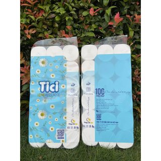 Combo 5 Cuộn Giấy Vệ Sinh Không Lõi Tự Phân Hủy Tici 18 cuộn 1 bịch  Giấy 3 Lớp Mềm Mịn Không Tắc Bồn Cầu