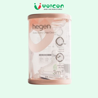 Set 2 Núm ti bình sữa Hegen cam kết chính hãng đủ size 0M+,1M+,3M+, 6M+, 9M+,6Y-cut cho bé