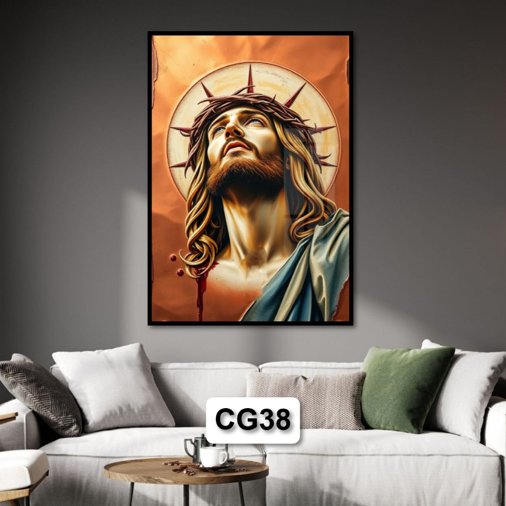 Tranh Công Giáo Tráng Gương Có Khung - Tranh Gỗ Treo Tường