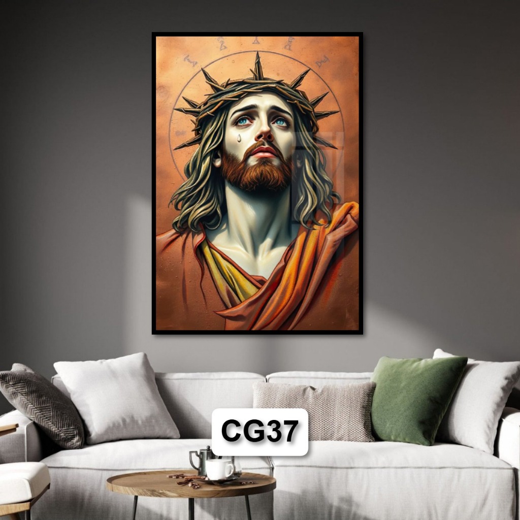 Tranh Công Giáo Tráng Gương Có Khung - Tranh Gỗ Treo Tường
