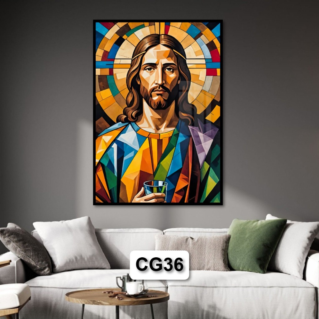 Tranh Công Giáo Tráng Gương Có Khung - Tranh Gỗ Treo Tường