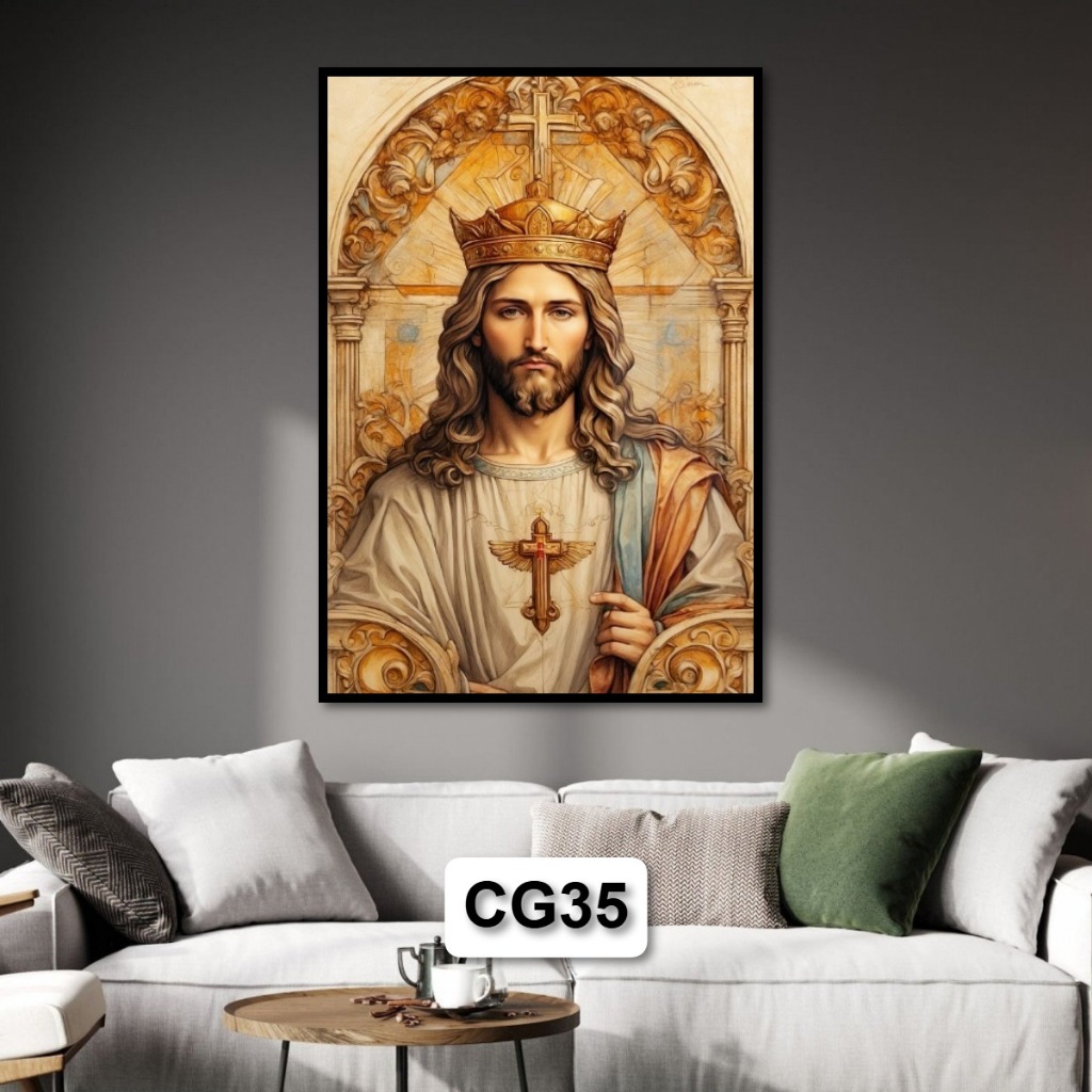 Tranh Công Giáo Tráng Gương Có Khung - Tranh Gỗ Treo Tường
