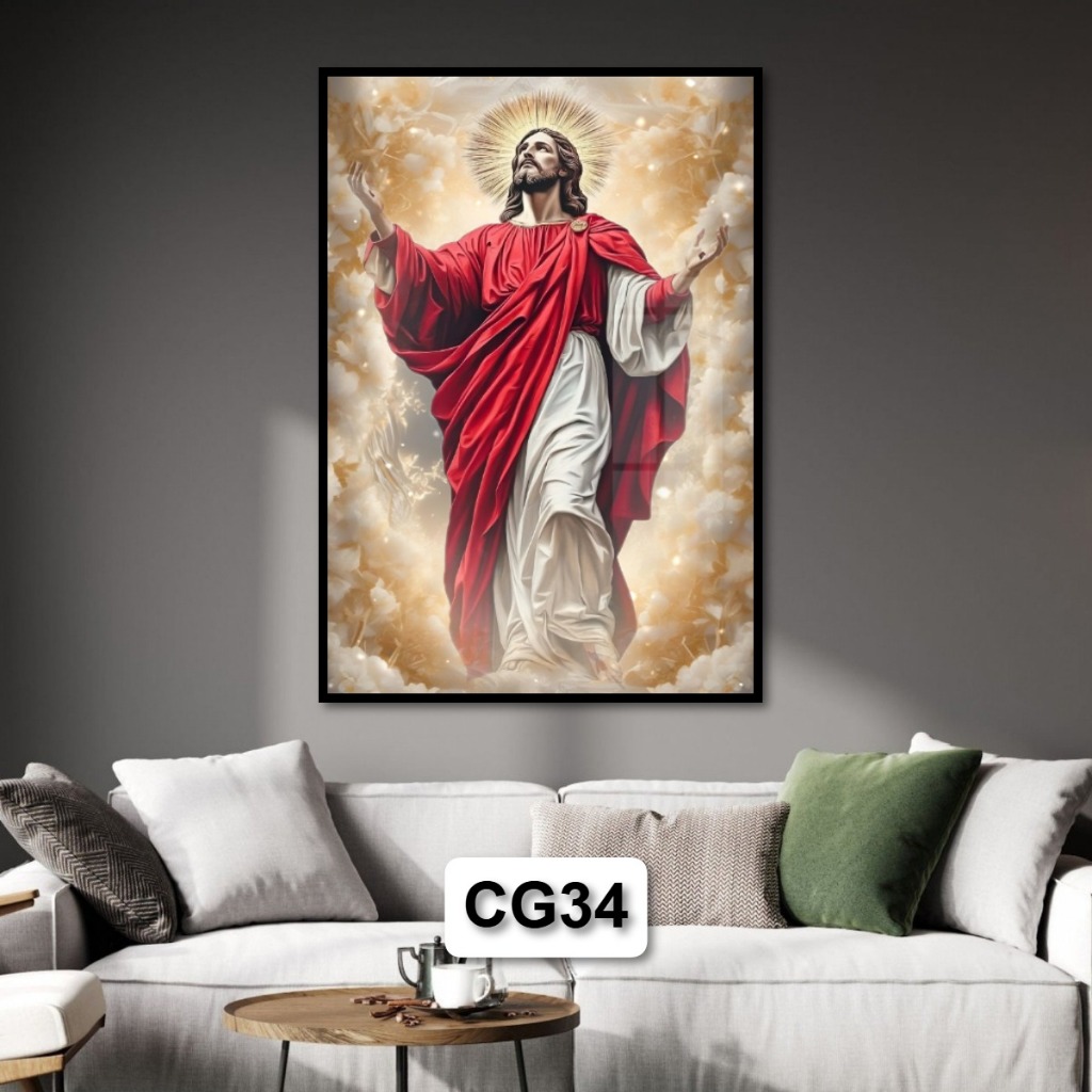 Tranh Công Giáo Tráng Gương Có Khung - Tranh Gỗ Treo Tường