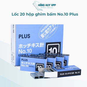 Lốc 20 hộp bé ghim bấm/đạn ghim no.10 Plus