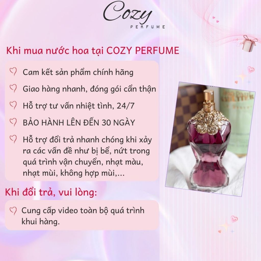 Nước hoa nữ Jean Paul Gaultier La Belle Chiết 5ml/10ml Hương thơm Ngọt ngào, Gợi cảm - Cozy Perfume