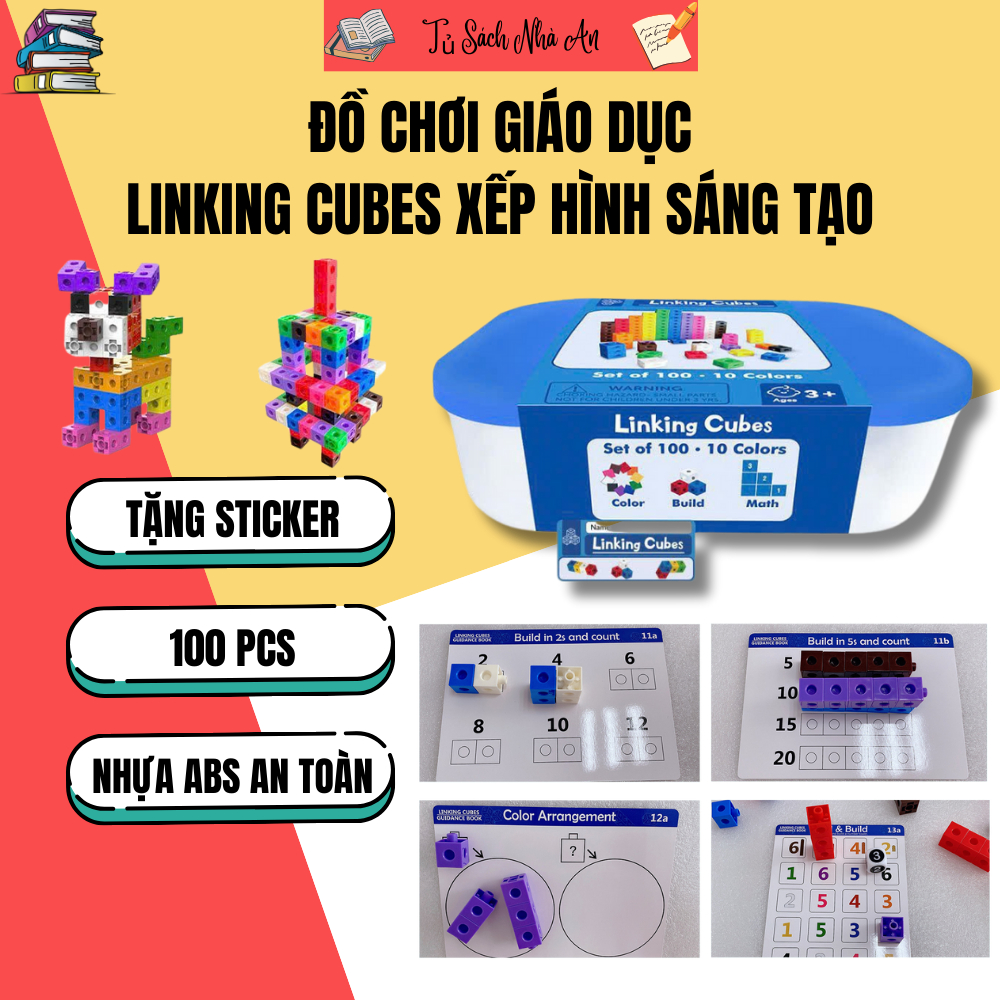 Đồ Chơi - Linking Cubes xếp hình sáng tạo, Number Blocks bé tư duy học ...