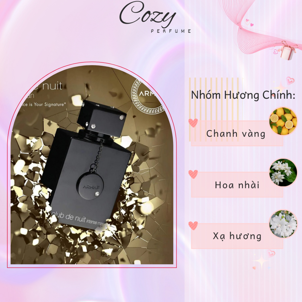 Nước hoa nam Club De Nuit Man Chiết 5ml/10ml Hương thơm Nam tính Hấp dẫn Tinh tế-Cozy Perfume