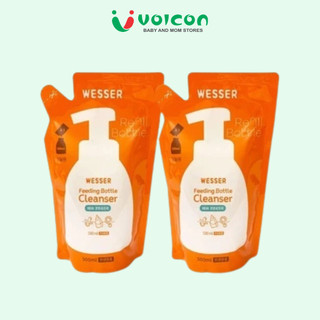 Nước Rữa Bình Sữa Wesser Chai/ Bịch 500ml,Ngăn Ngừa Chất Dơ ,Thành Phần Thiên Nhiên Cao Cấp