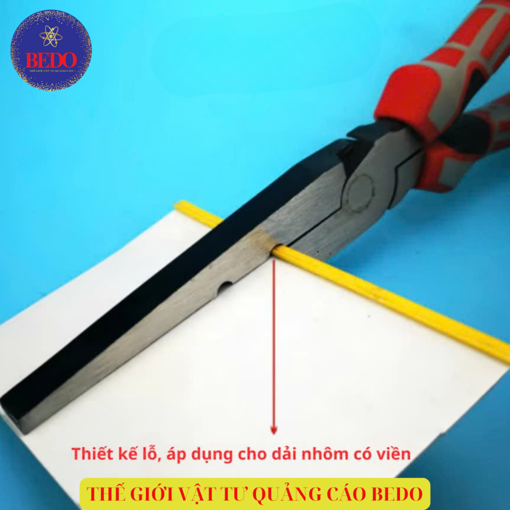 Kìm Uốn Chân Nhôm BEDO Thép Không Gỉ Uốn Góc Vuông Chữ Nổi 3D Mica Alu Foam Bền Chắc