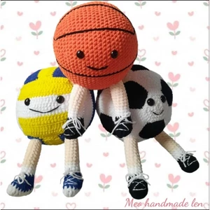 Bóng chuyền, bóng đá, bóng rổ bằng len handmade - crochet - amigurumi