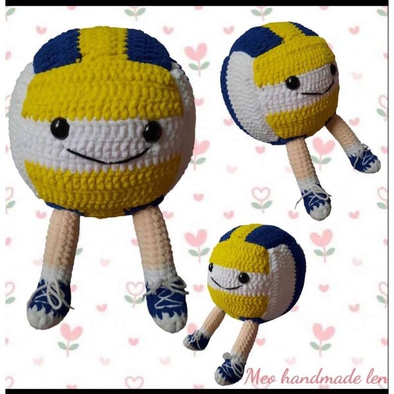 Bóng chuyền, bóng đá, bóng rổ bằng len handmade - crochet - amigurumi