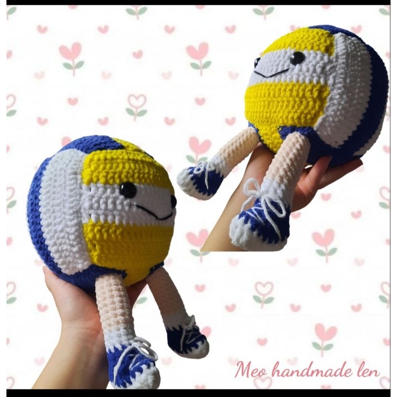Bóng chuyền, bóng đá, bóng rổ bằng len handmade - crochet - amigurumi
