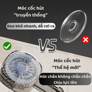 Ống Đựng Đũa Muỗng Treo Tường Cốc Hút, Không Khoan Đục, Có Khay Hứng Nước Chống Ẩm Mốc, Kệ Đựng Đồ Đa Năng Treo Tường