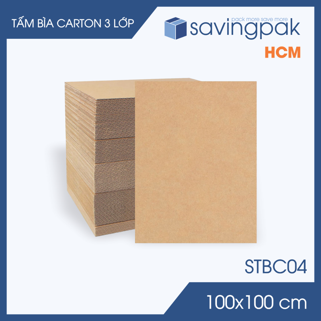 STBC04 - 100x100 cm - Combo 5 tấm bìa carton 3 lớp cứng cáp, bìa gói ...