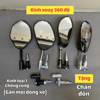 Kính xoay/ Gương xoay 360  độ  ốc inox  lắp mọi loại xe ben trái