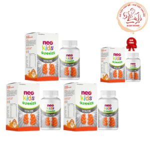 Neo Kids Gummies VITAZINC, Kẽm Hữu Cơ Cho Bé dạng viên Nhai Hộp 60 viên