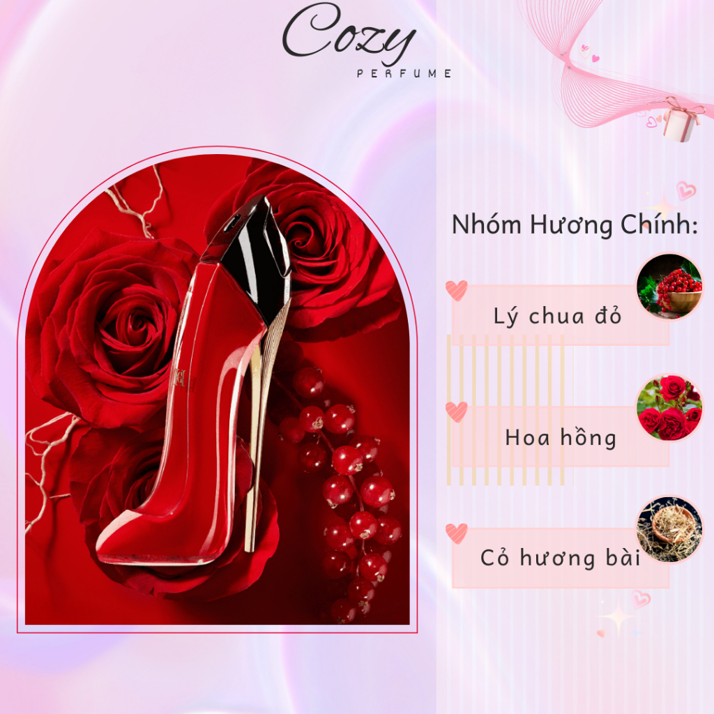 Nước hoa nữ Very Good Girl (đỏ) Chiết 5ml/10ml Hương thơm Quyến rũ - Cozy Perfume