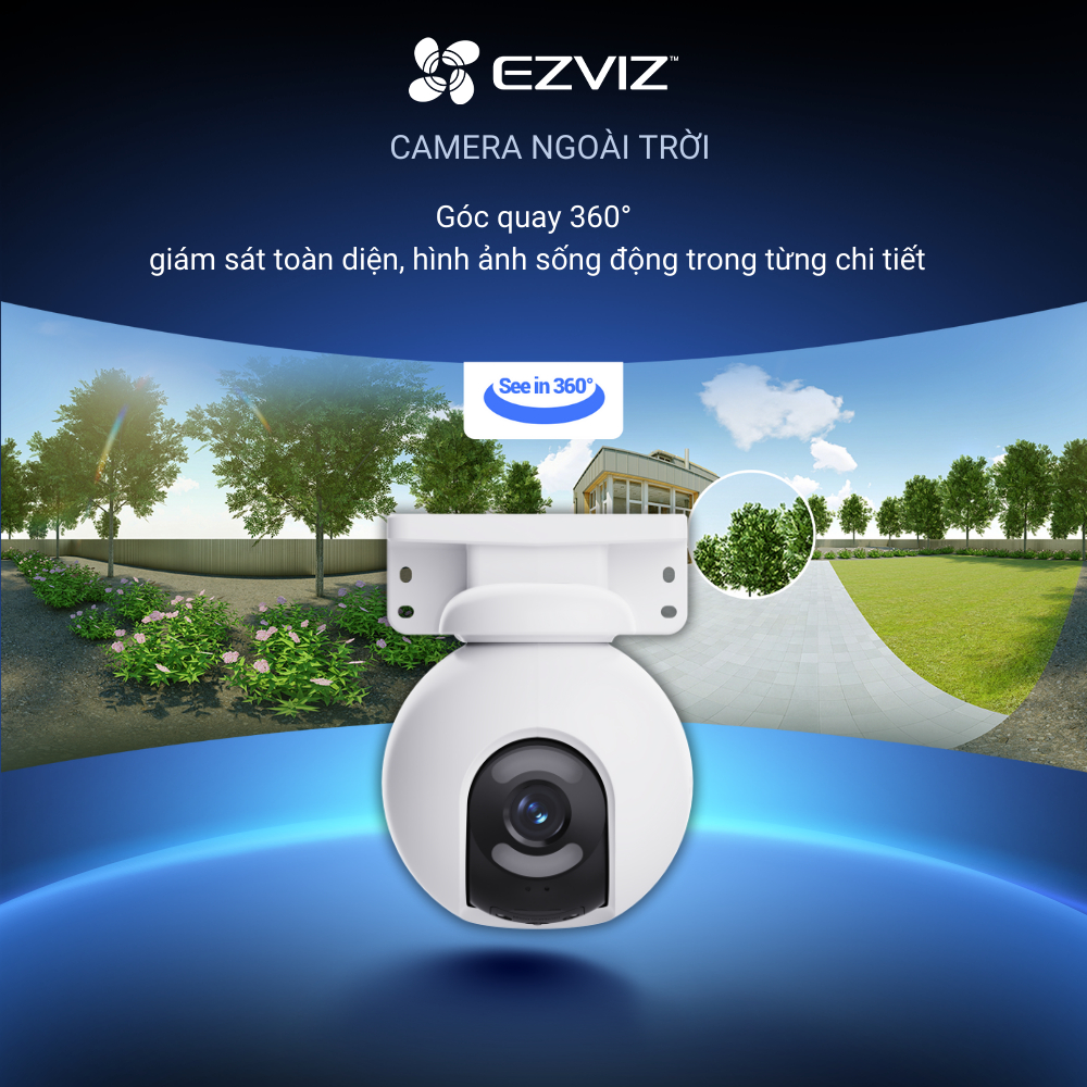 Ảnh Camera Wi-fi EZVIZ H8x 2K+, Quay Quét 360, Ghi Hình Màu Thông Minh, Công Nghệ AI 1