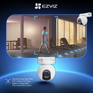 Camera WIFI EZVIZ H8x 2K+, Quay Quét 360, Ghi Hình Màu Thông Minh, Công Nghệ AI