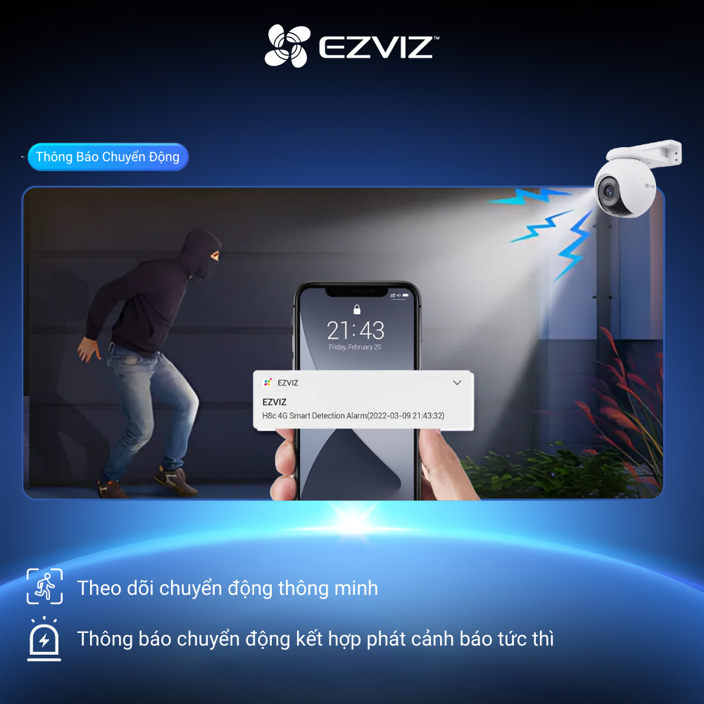 Ảnh Camera Wi-fi EZVIZ H8x 2K+, Quay Quét 360, Ghi Hình Màu Thông Minh, Công Nghệ AI 3