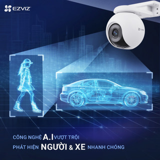 Camera WIFI EZVIZ H8x 2K+, Quay Quét 360, Ghi Hình Màu Thông Minh, Công Nghệ AI