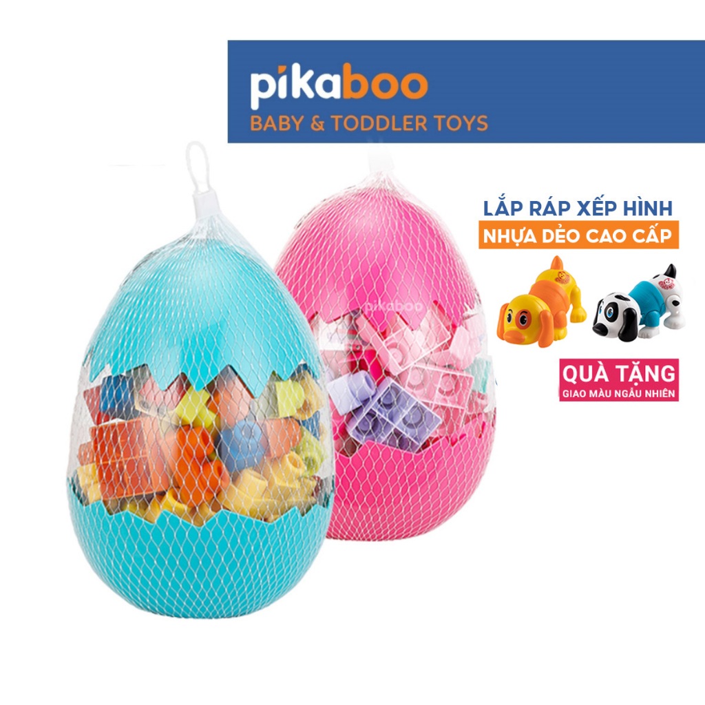 Ảnh Đồ chơi xếp hình khối quả trứng Pikaboo, chất liệu nhựa dẻo cao cấp an toàn giúp bé phát triển sớm 1