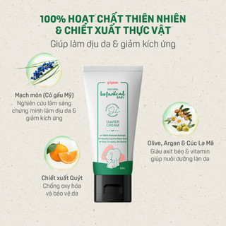 Kem hăm tã cho bé Botanical Pigeon 50ml giảm kích ứng và làm dịu da, dưỡng ẩm da cho bé