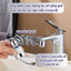 Đầu Nối Vòi Nước Thông Minh Xoay 360 Độ, 3 Chế Độ Nước, Đầu Vòi Nước Tăng Áp, Đầu Vòi Nước Lọc Cặn, Dây Kéo Dài/ Thu Gọn