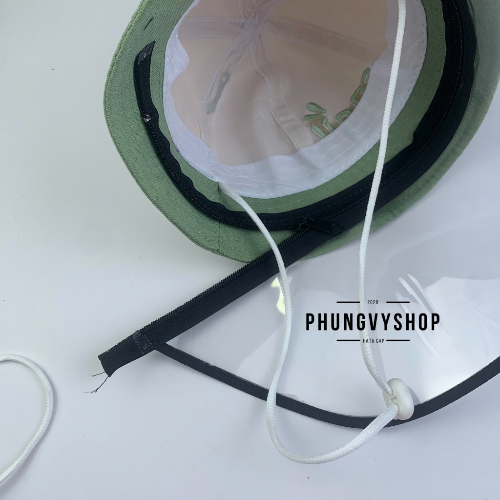 BÉ Dưới 2 Tuổi_Mũ chống giọt bắn chắn gió bụi mưa bucket tai bèo vành phungvyshop-nón / Bo "KIẾNG" SNAIL/