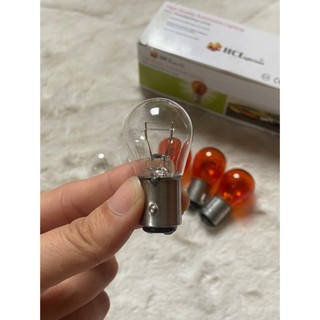 Hộp 10 bóng đèn xi nhan 1 tim 2tim điện 12v  và 24v (2 tim)