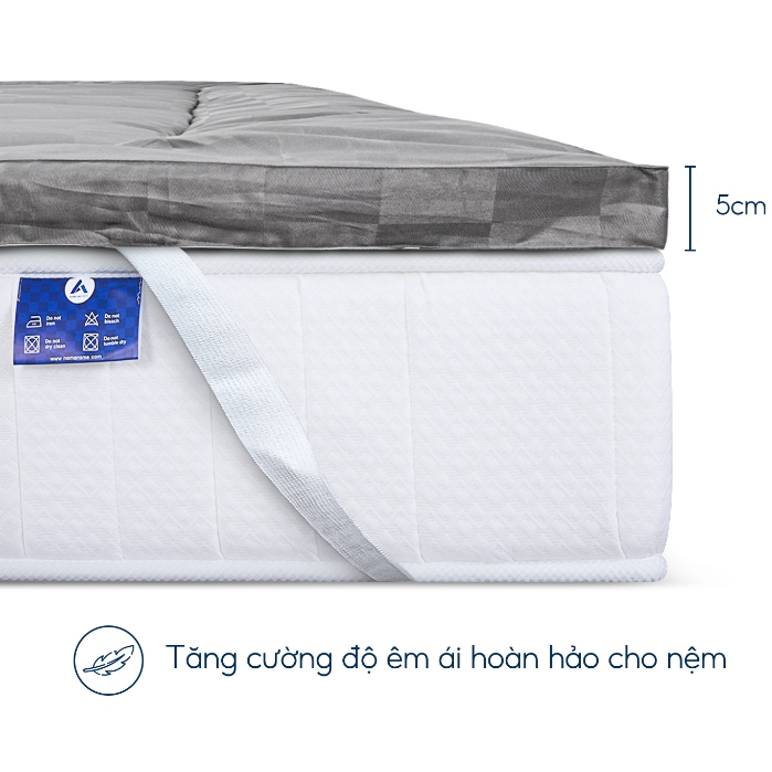 Ảnh Nệm Topper Aroma, Bồng Bềnh, Êm Ái, Bảo Vệ Nệm, Chính Hãng Aroma, Tăng Độ Êm Ái Cho Nệm 2