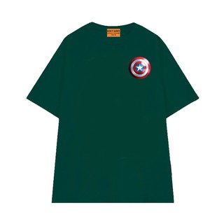 Áo Thun NGỐ TEE Biểu Tượng Khiên Captain America Form Unisex Rộng Rãi Vải Cotton 75 Thoáng Mát