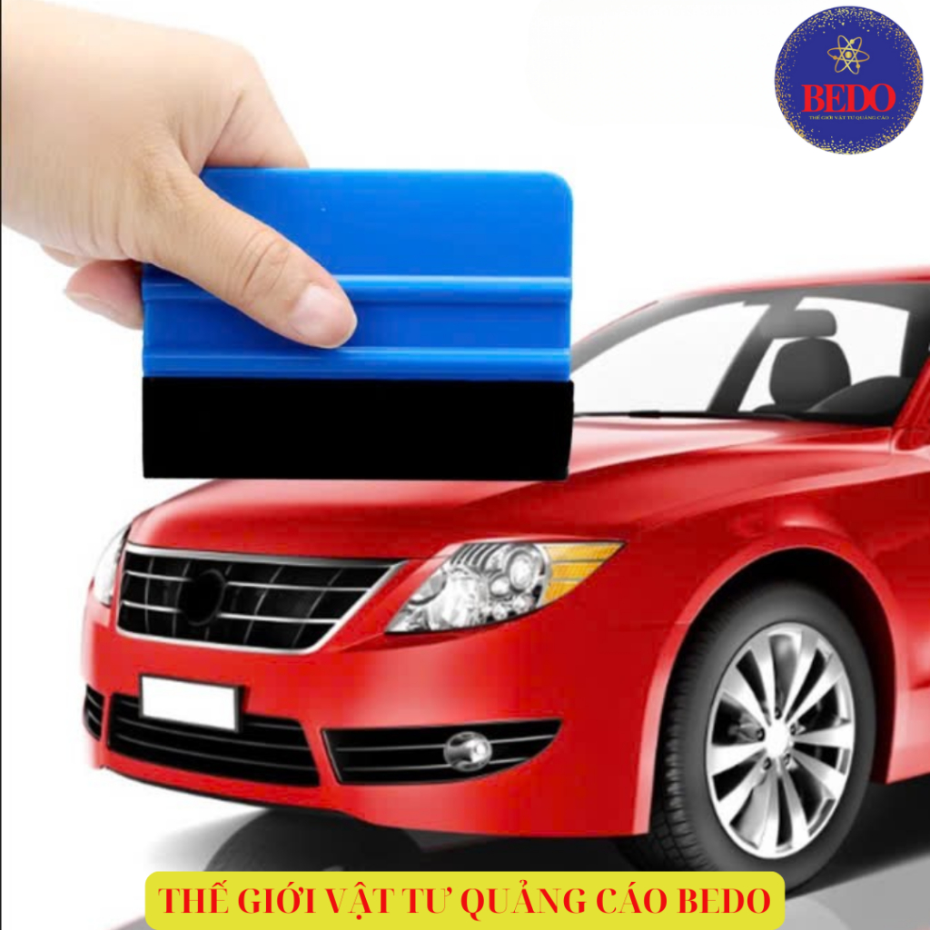 Miếng Gạt Decal Lưỡi Nỉ BEDO Nhựa ABS 7x10cm Gạt Decal Ô Tô Kính Tường Không Trầy Xước