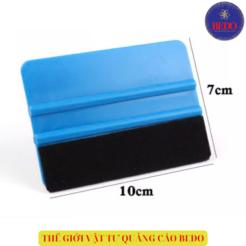 Miếng Gạt Decal Lưỡi Nỉ BEDO Nhựa ABS 7x10cm Gạt Decal Ô Tô Kính Tường Không Trầy Xước
