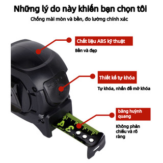 Thước dây Thước dây bằng thép carbon huỳnh quang Thước dây huỳnh quang tự khóa chống mài mòn