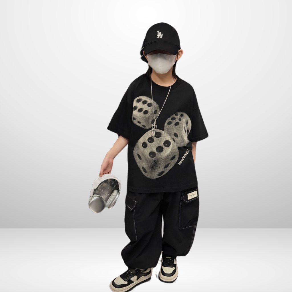 Áo Thun Ngắn Tay Mùa Hè Cho Bé Trai, Bé Gái In Hình Năng Động, Cổ Tròn | JJ Kids Fashion