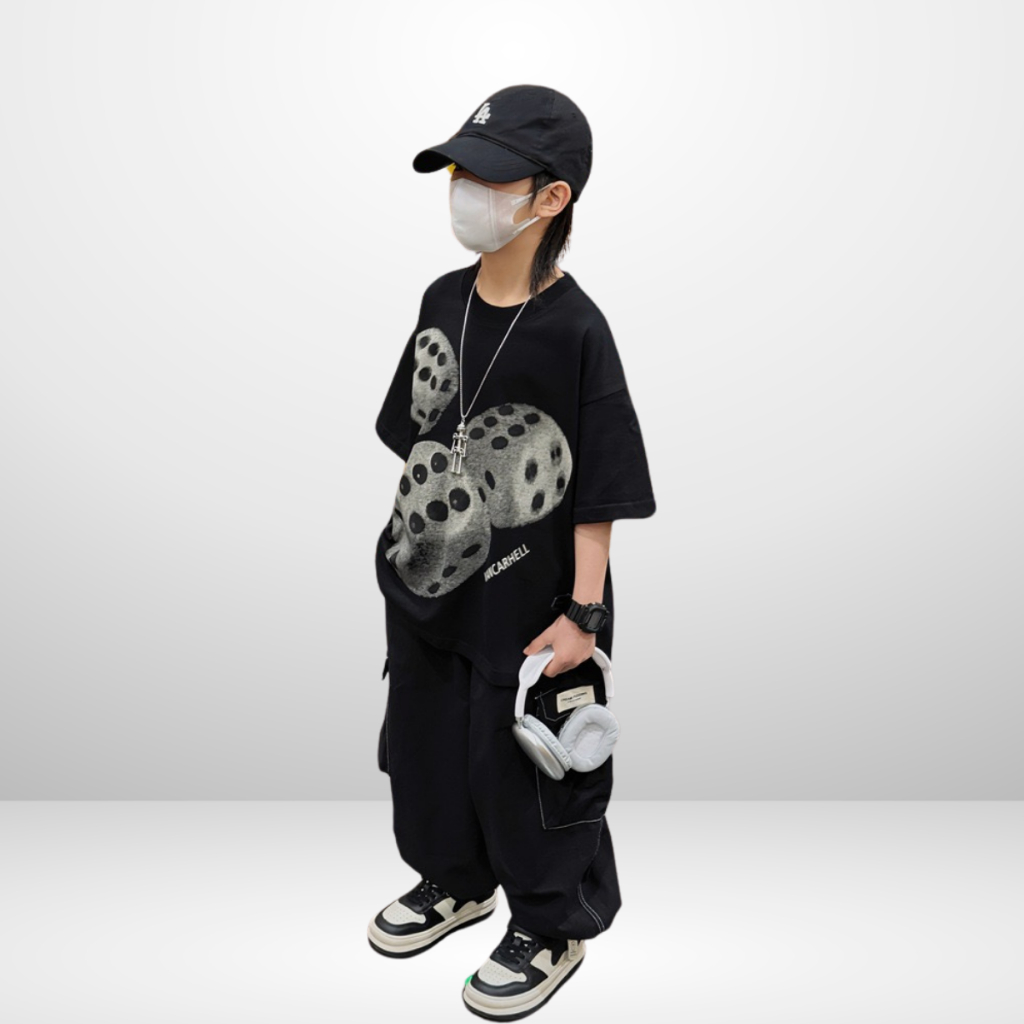 Áo Thun Ngắn Tay Mùa Hè Cho Bé Trai, Bé Gái In Hình Năng Động, Cổ Tròn | JJ Kids Fashion