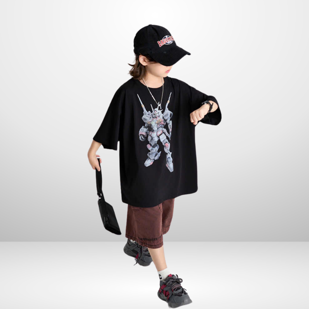 Áo Thun Ngắn Tay Mùa Hè Cho Bé Trai, Bé Gái In Hình Năng Động, Cổ Tròn B654 | JJ Kids Fashion