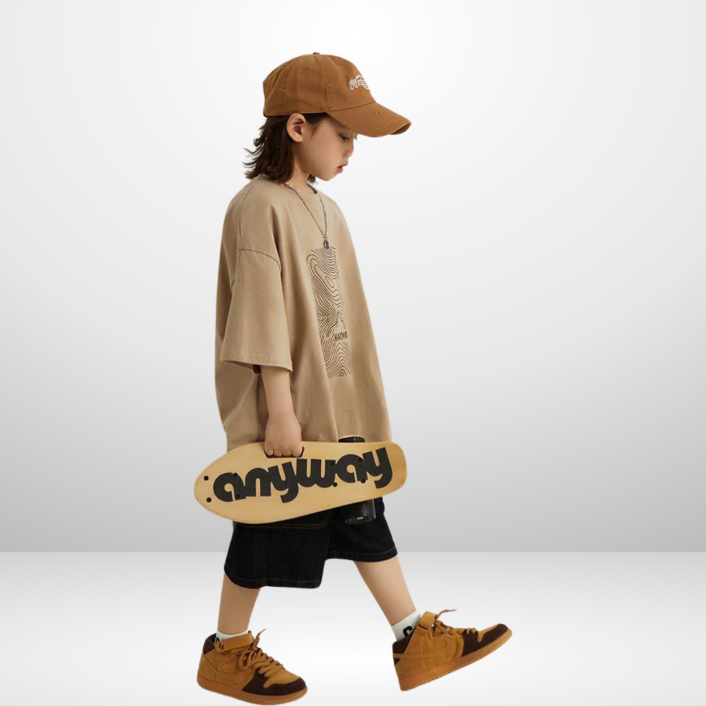 Áo Thun Ngắn Tay Mùa Hè Cho Bé Trai, Bé Gái In Hình Năng Động, Cổ Tròn B659 | JJ Kids Fashion