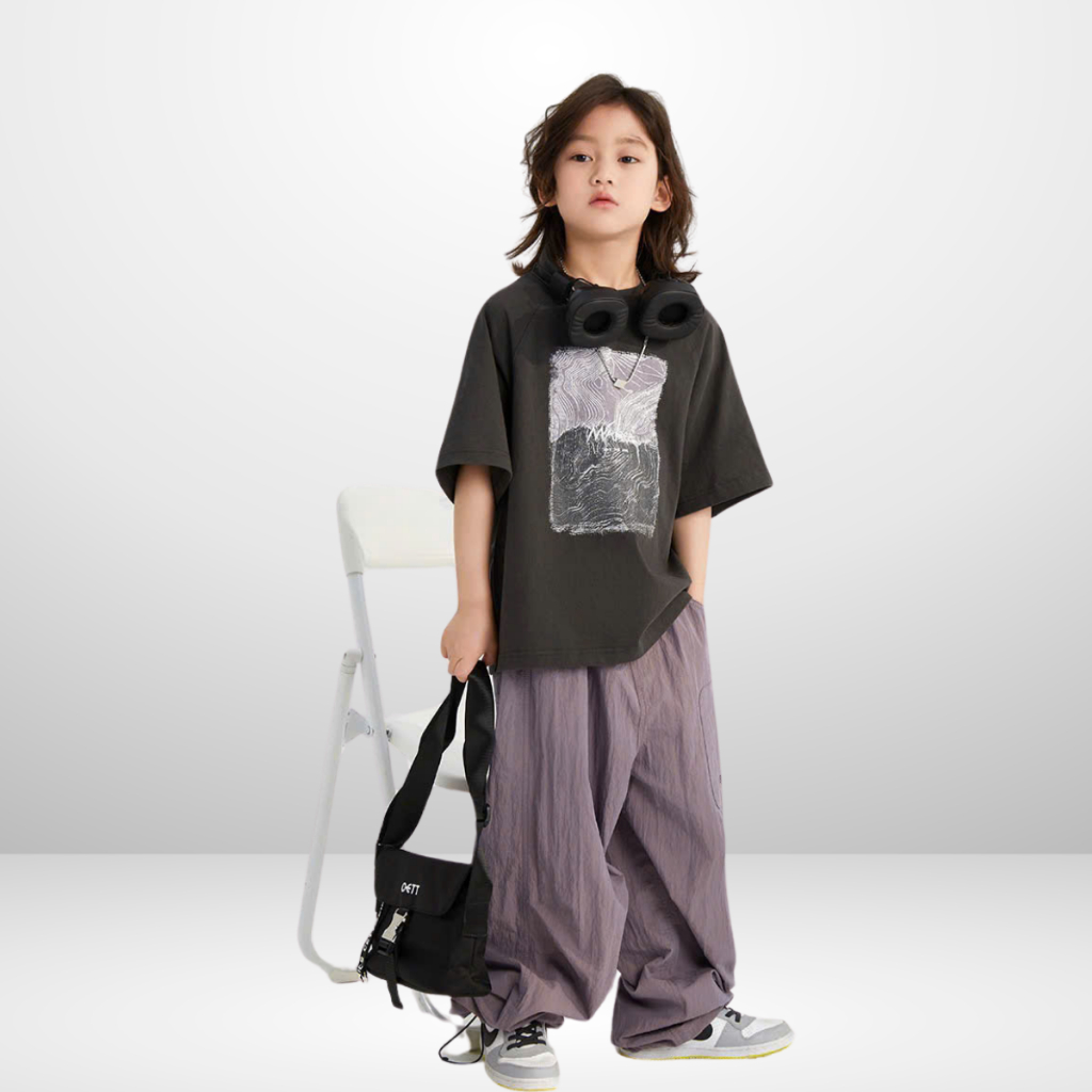 Áo Thun Ngắn Tay Mùa Hè Cho Bé Trai, Bé Gái In Hình Năng Động, Cổ Tròn B659 | JJ Kids Fashion
