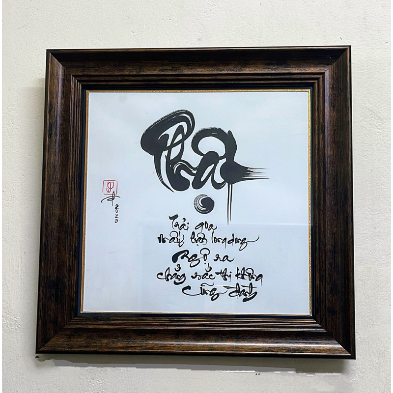 Thư pháp chữ Phật, chữ viết tay thủ công,tranh treo tường, quà tặng ý nghĩa