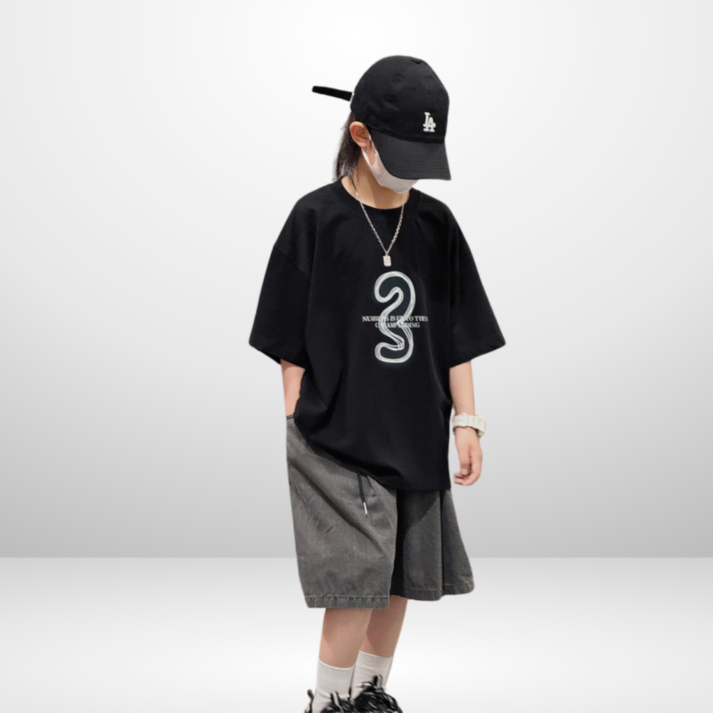 Áo Thun Ngắn Tay Mùa Hè Cho Bé Trai, Bé Gái In Hình Năng Động, Cổ Tròn B628 | JJ Kids Fashion