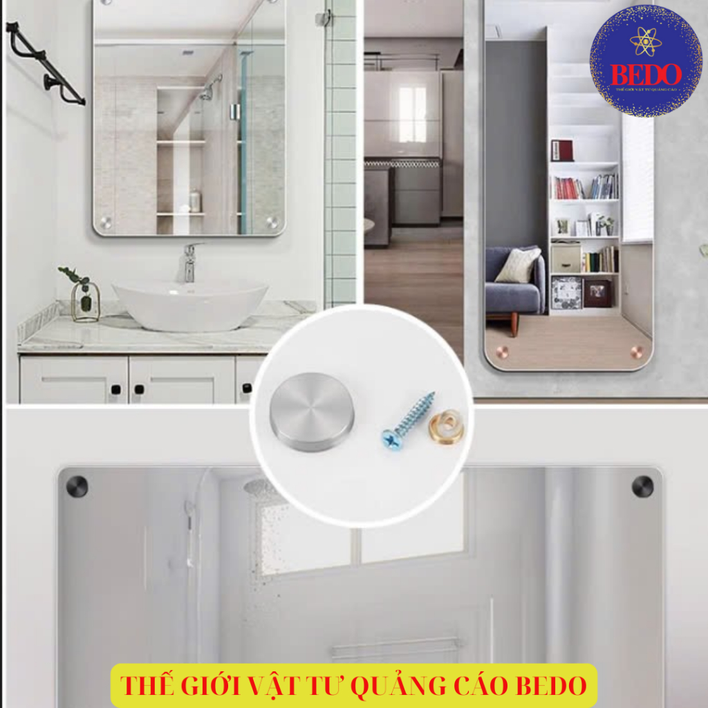 Nắp Chụp Mũ Đầu Vít BEDO Inox 304 Phi 16 19 22mm Chống Gỉ Trang Trí Gương Cầu Thang Sang Trọng