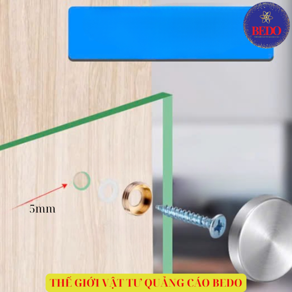 Nắp Chụp Mũ Đầu Vít BEDO Inox 304 Phi 16 19 22mm Chống Gỉ Trang Trí Gương Cầu Thang Sang Trọng
